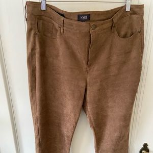 NYDJ Split Hem Faux Suede Alina Skinny Leggings 16 Color Portobello